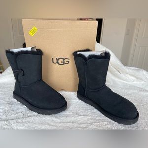 Women’s Ugg Boots - Bailey Button, Navy Blue, 7